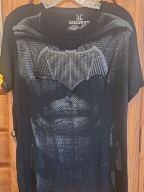 Black Short Sleeve Batman Logo Tee